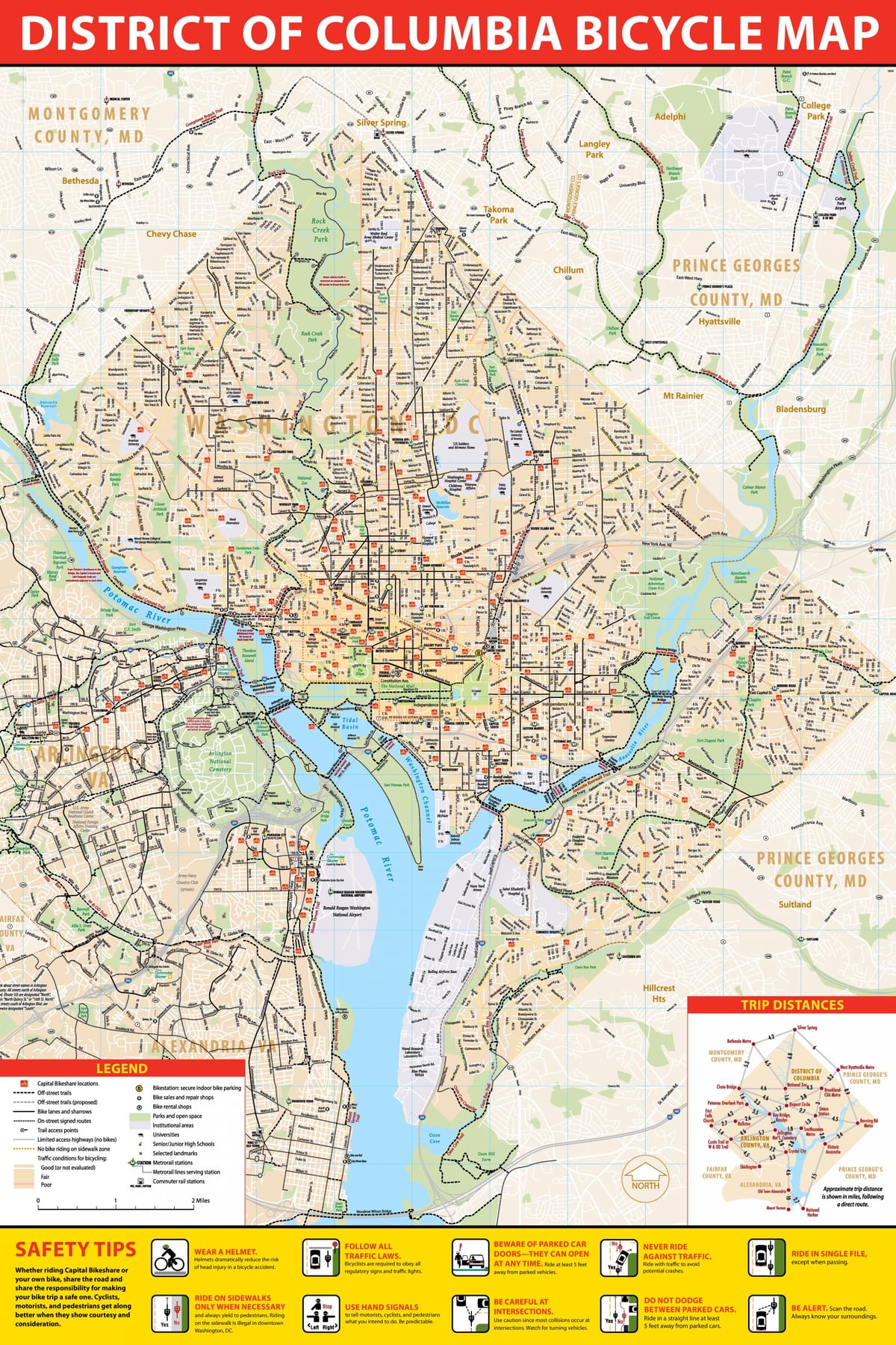 washington dc دوچرخه نقشه