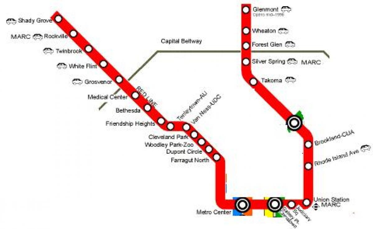واشنگتن خط قرمز نقشه