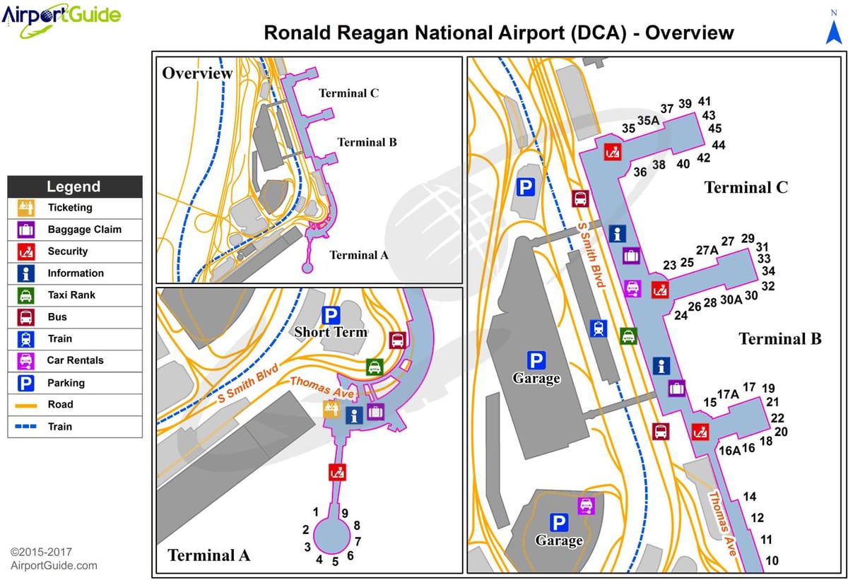 نقشه ترمینال dca