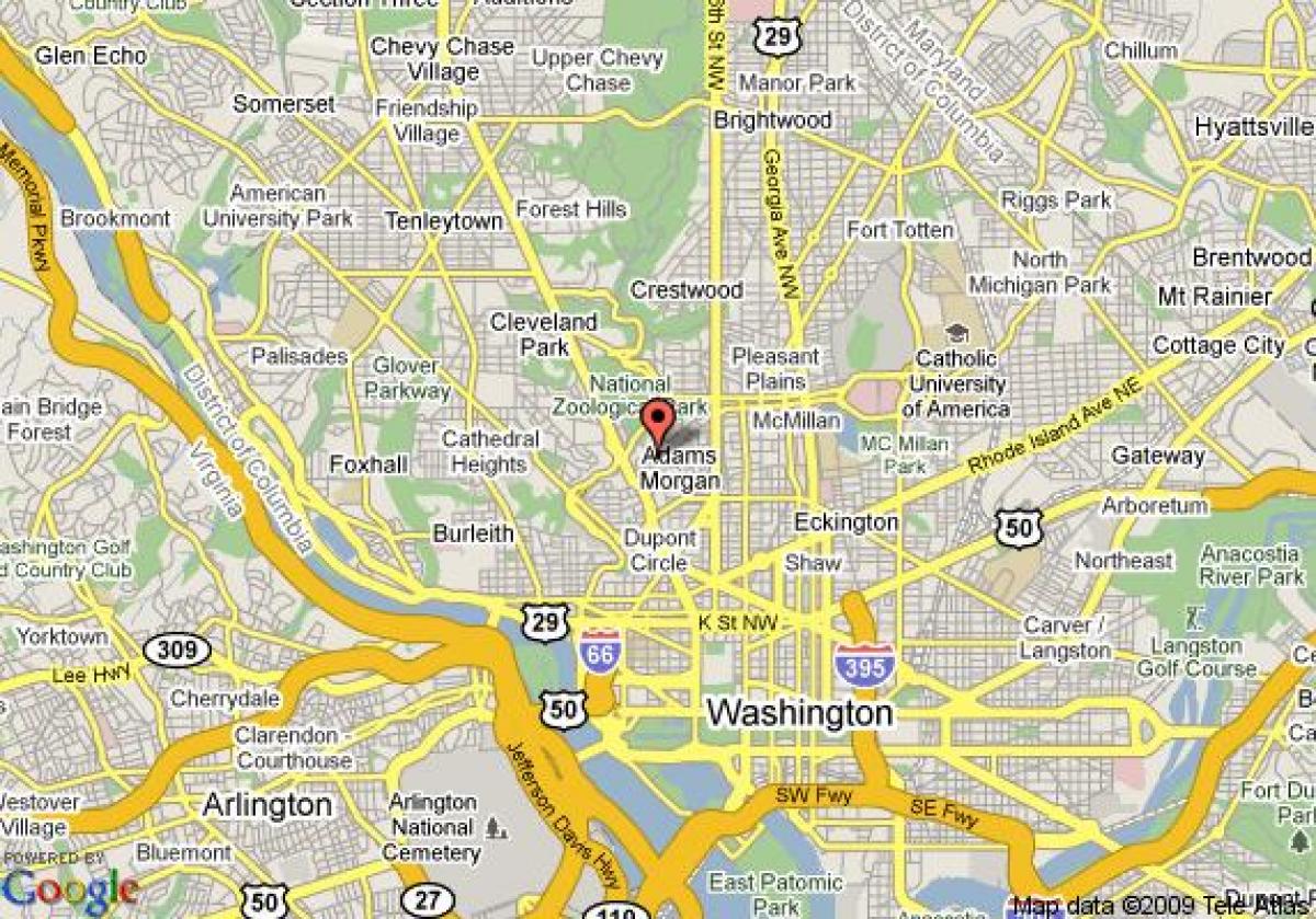 نقشه kalorama واشنگتن دی سی