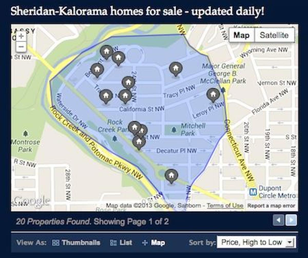 نقشه محله kalorama