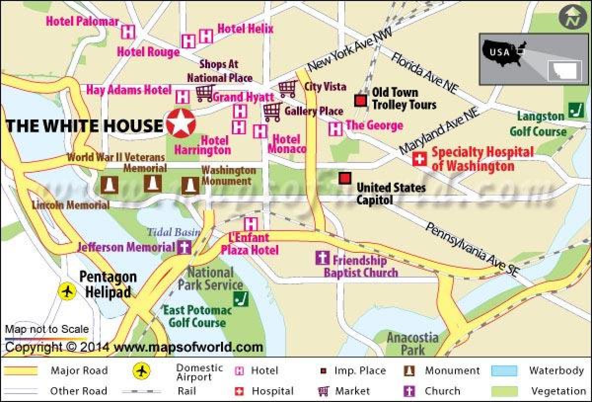 کاخ سفید dc نقشه