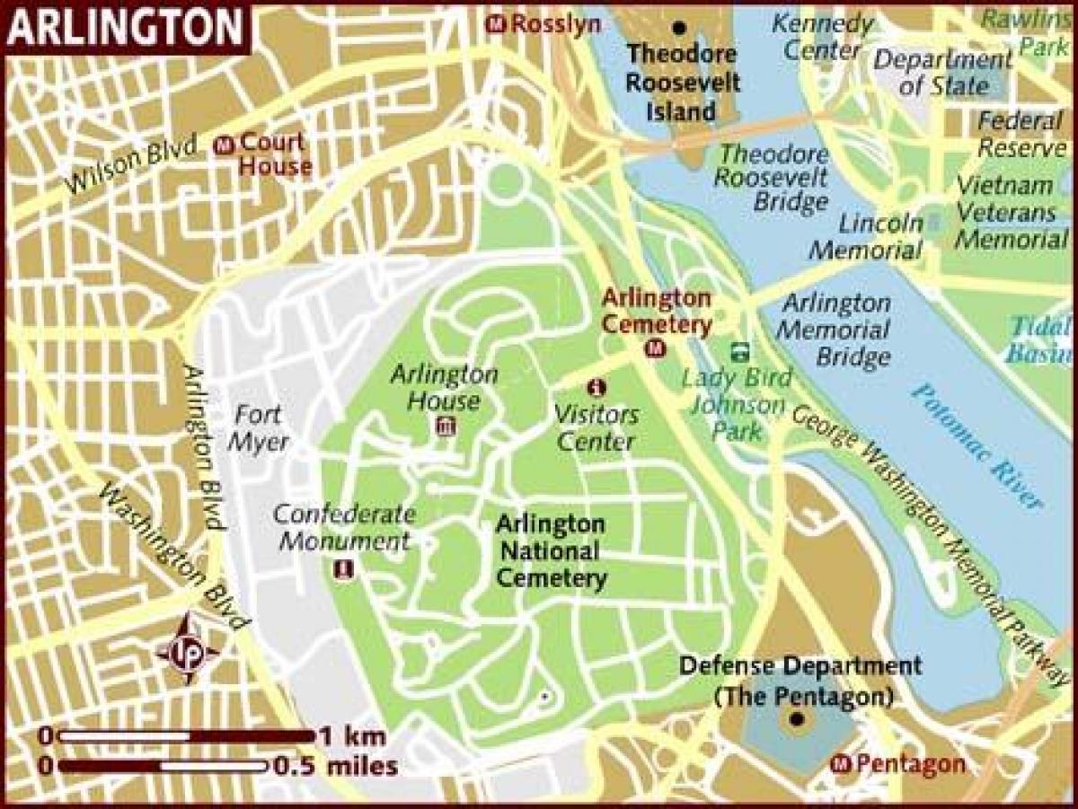 نقشه آرلینگتون واشنگتن دی سی