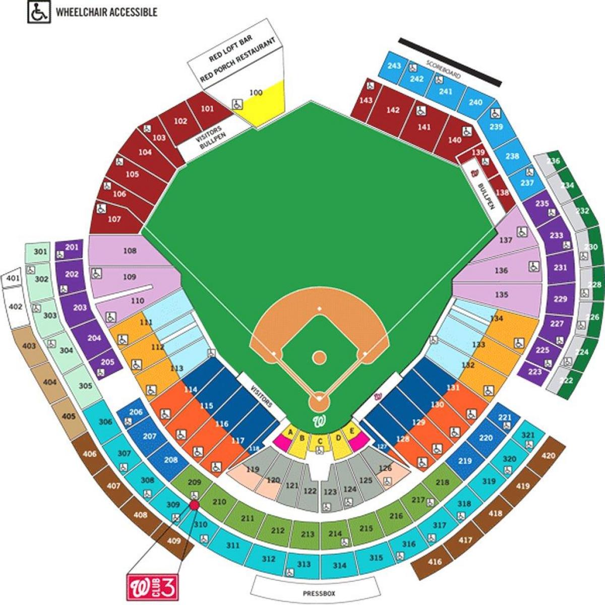 اتباع واشنگتن ballpark نقشه