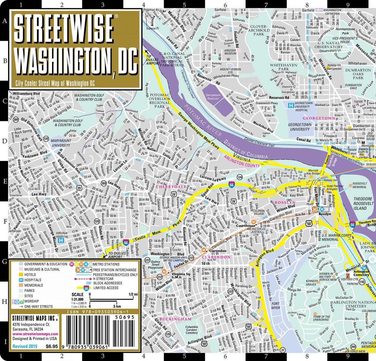 نقشه از خیابانی واشنگتن دی سی