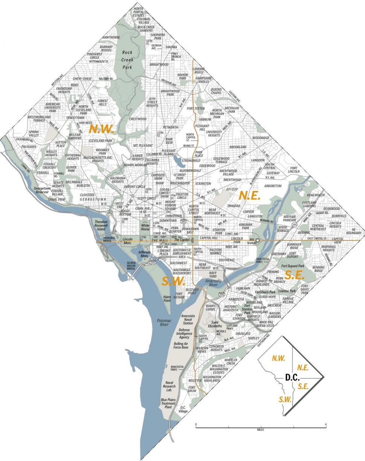 نقشه واشنگتن دی سی