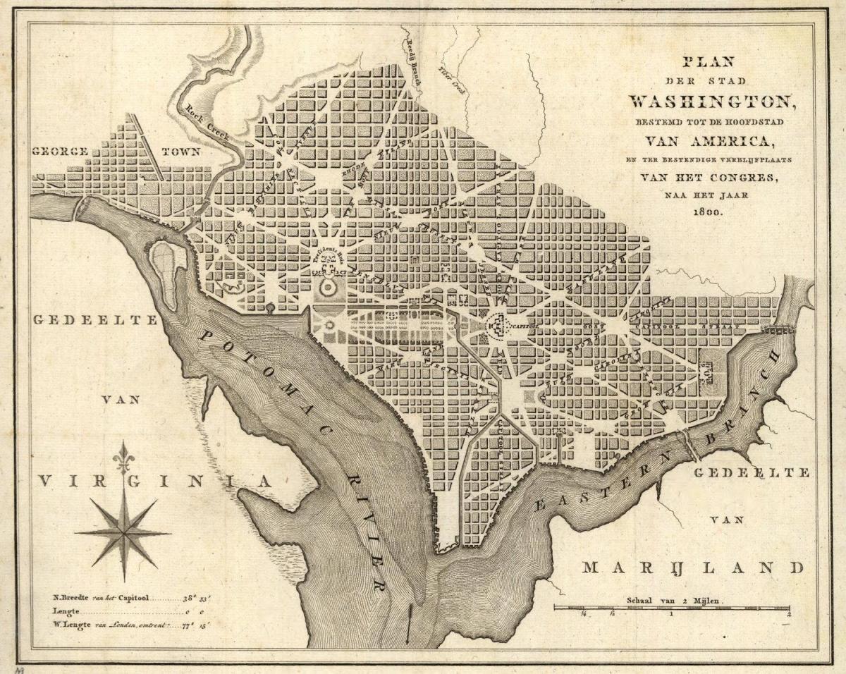 نقشه از نقشه تاریخی از washington dc