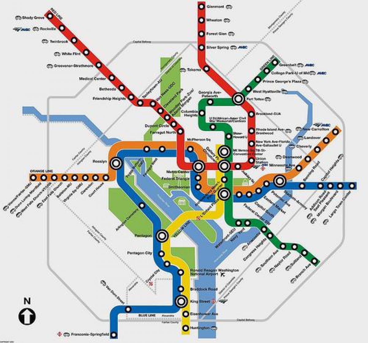 dc metro map برنامه ریز