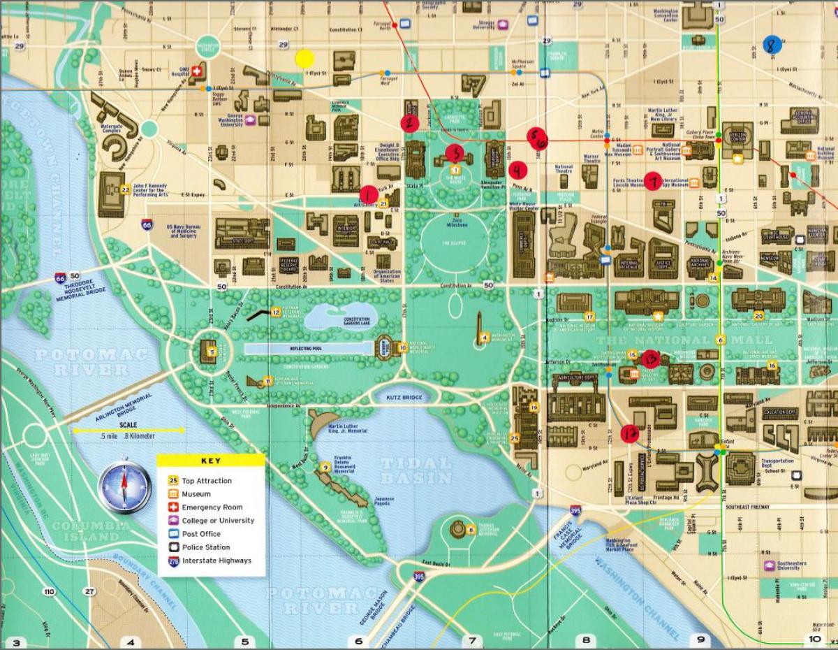 واشنگتن نشانه نقشه