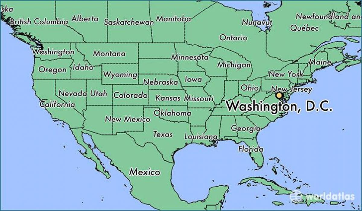 dc نقشه ایالات متحده آمریکا