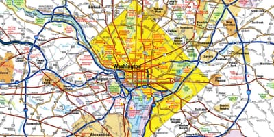 Washington dc نقشه راه