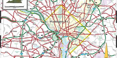 واشنگتن دی سی مترو نقشه خیابان روکش
