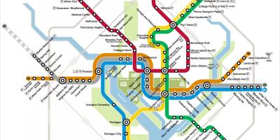Washington dc metro map خط نقره ای
