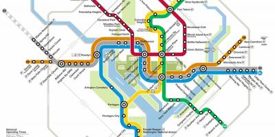 Washington dc metro سیستم نقشه
