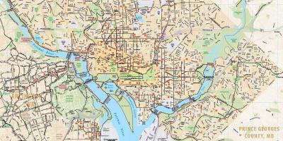 Washington dc دوچرخه نقشه