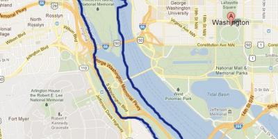 نقشه از رودخانه پوتوماک واشنگتن دی سی