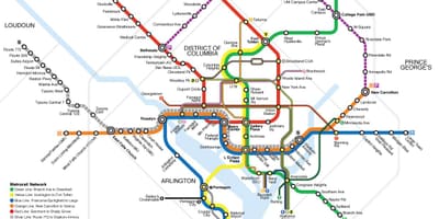 Dc حمل و نقل عمومی نقشه