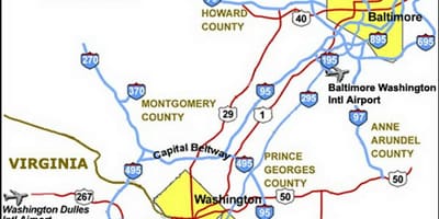 Dc فرودگاه نقشه
