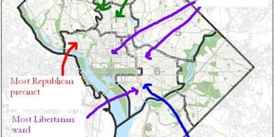 نقشه از واشنگتن dc سیاسی