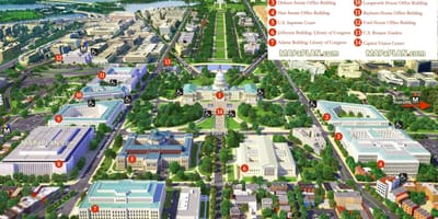 نقشه از واشنگتن dc 3d