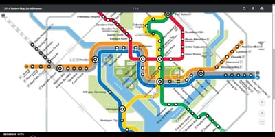Dc metro سفر نقشه