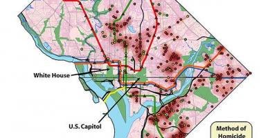 Washington dc محله های بد نقشه