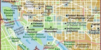 یک نقشه از واشنگتن دی سی