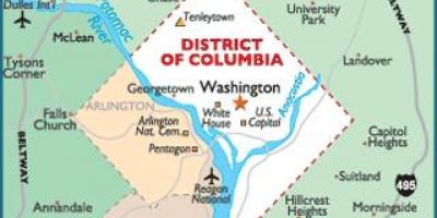 واشنگتن دی سی و واشنگتن نقشه